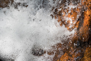top view bubble on the water surface