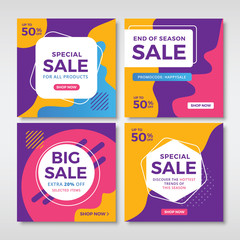 Abstract sale banners for social media. Vol.5