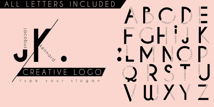 Minimal creative logo initial monogram letter design template