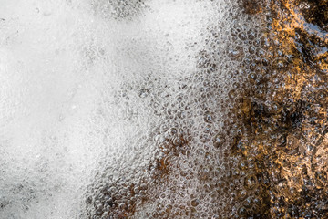 top view bubble on the water surface