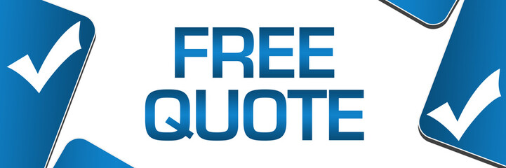 Free Quote Blue Rounded Squares Left Right Symbols 