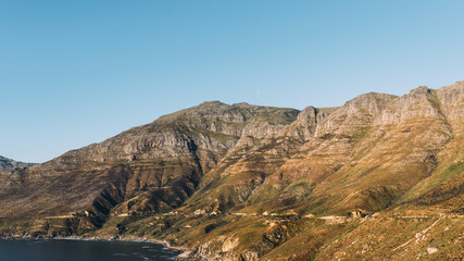 Blick auf den Chapman`s Peak Drive in Südafrika
