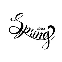 The inscription of the spring season for greeting card, invitation, template background, advertising, sales. Vector illustration