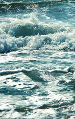 Fototapeta premium Sea wave splashing water