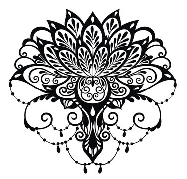  Tattoo Lotus Illustration