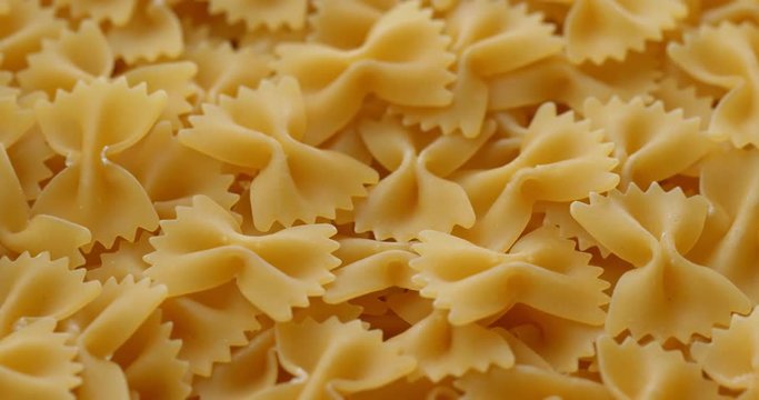 Dry uncooked farfalle