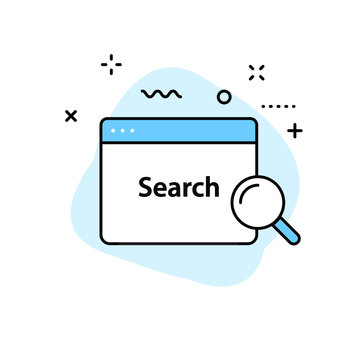 Search web icons in line style. SEO analytics, Digital marketing data analysis, Employee Management. Vector illustration.