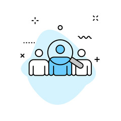Teamwork web icons in line style. Team Work, people, support, business. Vector illustration.