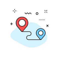 Delivery and logistics web icons in line style. Courier, shipping, express delivery, tracking order, support, business. Vector illustration.