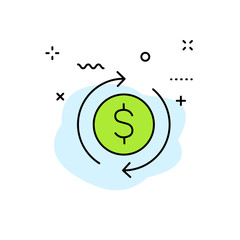 Business and Finance and Money web icons in line style. Money, dollar, infographic, banking. Vector illustration.