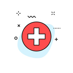 Medical and Health web icons in line style. Medicine and Health Care, RX, infographic. Vector illustration.