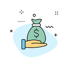 Business and Finance and Money web icons in line style. Money, dollar, infographic, banking. Vector illustration.