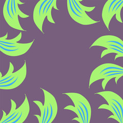 Vector frame with ornament abstract fugures.