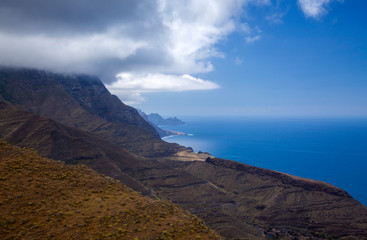 Fototapeta na wymiar Gran Canaria, March, landscapes of Agaete municipality