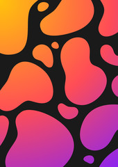 Colorful Liquid Cover. Wavy shapes with gradient. Modern design. Eps10 vector