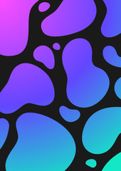 Colorful Liquid Cover. Wavy shapes with gradient. Modern design. Eps10 vector
