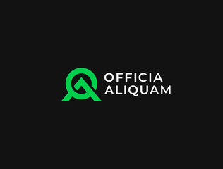 AO. Monogram of Two letters A & O. Luxury, simple, minimal and elegant AO or OA logo design. Vector illustration template.