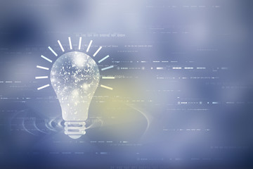  bulb future technology, innovation background, creative idea concept 