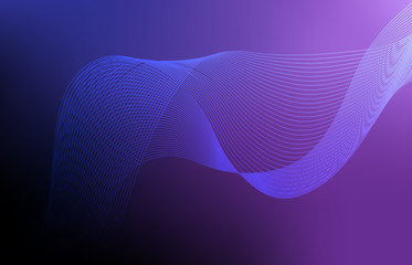 Beautiful Abstract Thin Line Wave Futuristic Background
