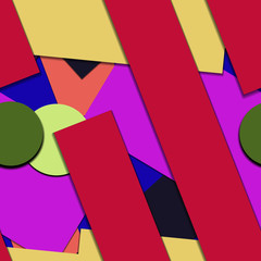 Flat material design - Creative vector trend seamless