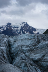 Fototapeta premium View of the Skaftafell glacier landscape, in Vatnajokull National Park in Iceland
