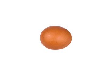 One hen egg isolated on a white background