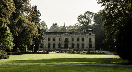 Enghien castle on a cloudy day