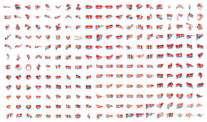 very big collection of vector flags of the Kiribati