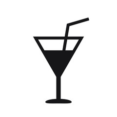 Cocktail vector icon, drink icon