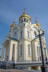 Fototapeta na wymiar Russia. Khabarovsk. Spaso-Preobrazhensky Cathedral