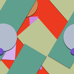 Flat material design - Creative vector trend seamless