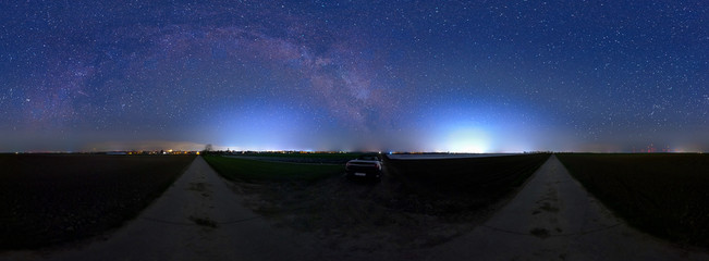 the milkyway and a lot of stars