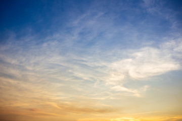 Naklejka na ściany i meble Beautiful sky and cloud during the sunset.