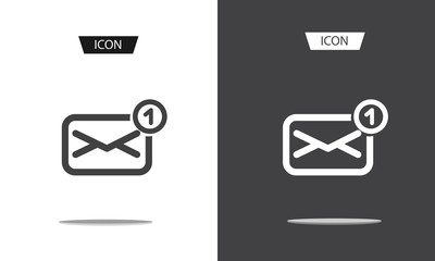Receiving messages, mail icon isolated on white background.