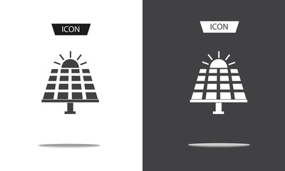 Solar panel icon vector isolated on white background