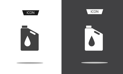 Oil icon vector , Oil Gallon icon isolated on white background.
