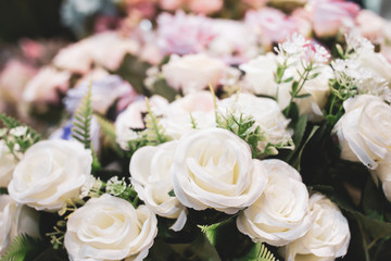 Beautiful bouquet of roses for decoration