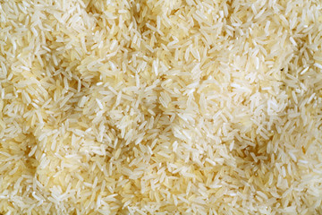 Pile of white rice.