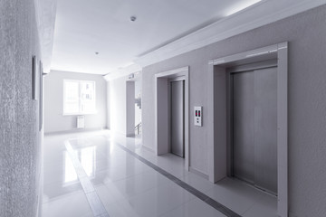 Obraz na płótnie Canvas elevators in an apartment building