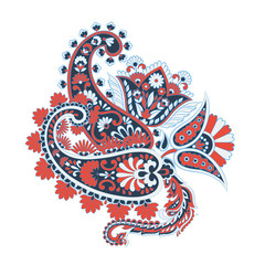 Paisley pattern with flowers in indian style