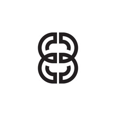 initial E and B logo design concept