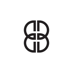 initial E and B logo design concept