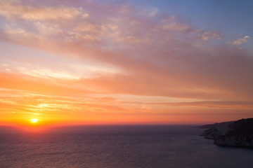 Colorful sunset, natural background