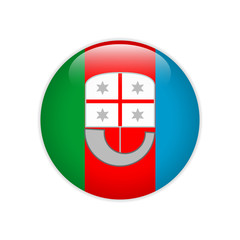 Obraz premium Flag Liguria button