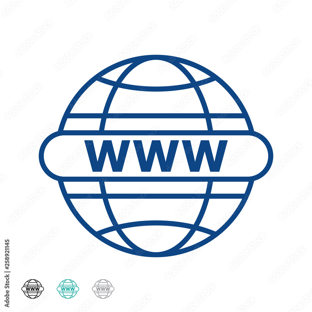 Poster vector illustration go to web line icon. internet www - world wide web icon. internet icon. go to we