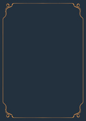 Decorative ornament vintage orange frame classic style for A4 page.   Vintage Ornament Frame for page A4 vector. Vintage frame a4