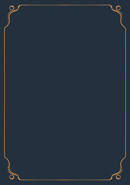 Decorative ornament vintage orange frame classic style for A4 page.   Vintage Ornament Frame for page A4 vector. Vintage frame a4