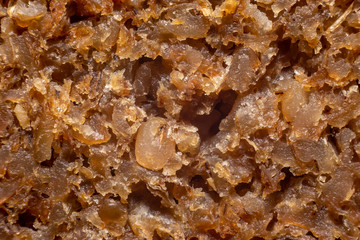 Healthy bread slice extreme macro background