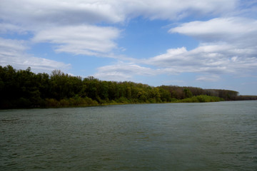 A serene spring day on the Danube River