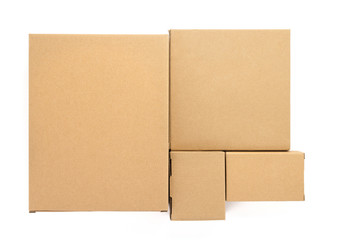 cardboard box isolated on white background